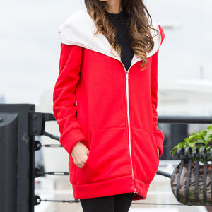 Reserved for S.L. :D Red zip-up hoodie